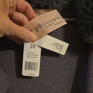 Philosophy Heather Gray Teddy Jacket